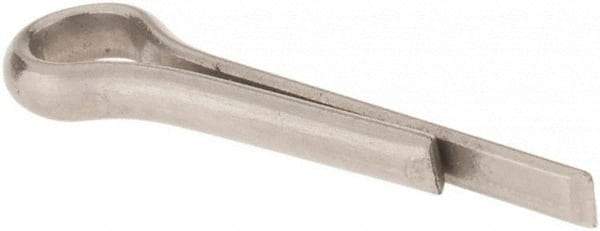 Made in USA - 3/32" Diam x 1/2" Long Extended Prong Cotter Pin - Grade 18-8, Uncoated, Stainless Steel - Exact Industrial Supply