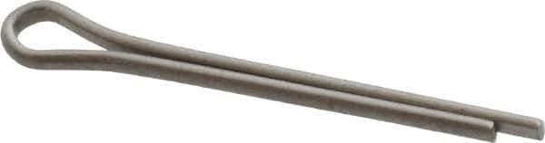 Made in USA - 3/32" Diam x 1" Long Extended Prong Cotter Pin - Grade 18-8, Uncoated, Stainless Steel - Exact Industrial Supply