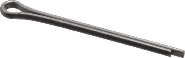Made in USA - 3/32" Diam x 1-1/4" Long Extended Prong Cotter Pin - Grade 18-8, Uncoated, Stainless Steel - Exact Industrial Supply