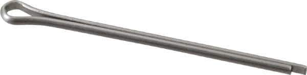 Made in USA - 3/32" Diam x 1-3/4" Long Extended Prong Cotter Pin - Grade 18-8, Uncoated, Stainless Steel - Exact Industrial Supply