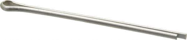 Made in USA - 3/32" Diam x 2" Long Extended Prong Cotter Pin - Grade 18-8, Uncoated, Stainless Steel - Exact Industrial Supply