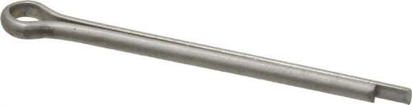 Made in USA - 1/8" Diam x 1-3/4" Long Extended Prong Cotter Pin - Grade 18-8, Uncoated, Stainless Steel - Exact Industrial Supply