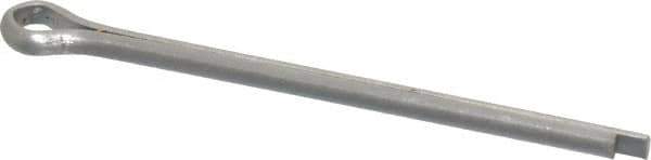 Made in USA - 1/8" Diam x 2" Long Extended Prong Cotter Pin - Grade 18-8, Uncoated, Stainless Steel - Exact Industrial Supply