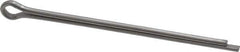 Made in USA - 1/8" Diam x 2-1/2" Long Extended Prong Cotter Pin - Grade 18-8, Uncoated, Stainless Steel - Exact Industrial Supply