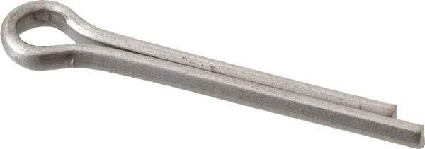Made in USA - 5/32" Diam x 1-1/4" Long Extended Prong Cotter Pin - Grade 18-8, Uncoated, Stainless Steel - Exact Industrial Supply