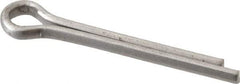 Made in USA - 5/32" Diam x 1-1/4" Long Extended Prong Cotter Pin - Grade 18-8, Uncoated, Stainless Steel - Exact Industrial Supply
