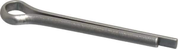 Made in USA - 3/16" Diam x 1-1/2" Long Extended Prong Cotter Pin - Grade 18-8, Uncoated, Stainless Steel - Exact Industrial Supply
