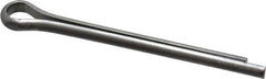 Made in USA - 3/16" Diam x 2" Long Extended Prong Cotter Pin - Grade 18-8, Uncoated, Stainless Steel - Exact Industrial Supply