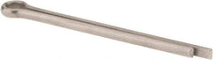 Made in USA - 3/16" Diam x 2-1/2" Long Extended Prong Cotter Pin - Grade 18-8, Uncoated, Stainless Steel - Exact Industrial Supply