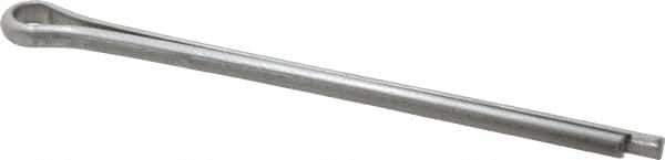 Made in USA - 3/16" Diam x 3" Long Extended Prong Cotter Pin - Grade 18-8, Uncoated, Stainless Steel - Exact Industrial Supply