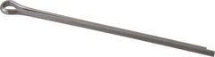 Made in USA - 3/16" Diam x 4" Long Extended Prong Cotter Pin - Grade 18-8, Uncoated, Stainless Steel - Exact Industrial Supply