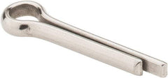 Made in USA - 1/4" Diam x 1-1/4" Long Extended Prong Cotter Pin - Grade 18-8, Uncoated, Stainless Steel - Exact Industrial Supply