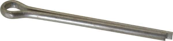 Made in USA - 1/4" Diam x 3" Long Extended Prong Cotter Pin - Grade 18-8, Uncoated, Stainless Steel - Exact Industrial Supply