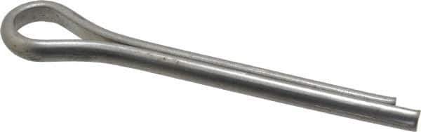 Made in USA - 5/16" Diam x 2-1/2" Long Extended Prong Cotter Pin - Grade 18-8, Uncoated, Stainless Steel - Exact Industrial Supply