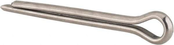 Made in USA - 5/16" Diam x 3" Long Extended Prong Cotter Pin - Grade 18-8, Uncoated, Stainless Steel - Exact Industrial Supply
