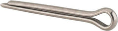 Made in USA - 5/16" Diam x 3" Long Extended Prong Cotter Pin - Grade 18-8, Uncoated, Stainless Steel - Exact Industrial Supply