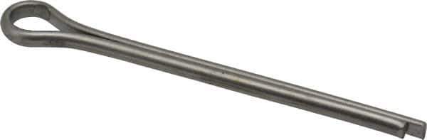 Made in USA - 5/16" Diam x 4" Long Extended Prong Cotter Pin - Grade 18-8, Uncoated, Stainless Steel - Exact Industrial Supply