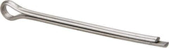 Made in USA - 5/16" Diam x 5" Long Extended Prong Cotter Pin - Grade 18-8, Uncoated, Stainless Steel - Exact Industrial Supply