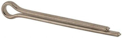 Made in USA - 3/8" Diam x 4" Long Extended Prong Cotter Pin - Grade 18-8, Uncoated, Stainless Steel - Exact Industrial Supply