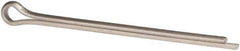 Made in USA - 3/8" Diam x 6" Long Extended Prong Cotter Pin - Grade 18-8, Uncoated, Stainless Steel - Exact Industrial Supply
