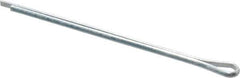 Made in USA - 1/16" Diam x 1-1/2" Long Extended Prong Cotter Pin - Grade 2, Zinc-Plated, Steel - Exact Industrial Supply
