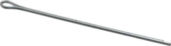 Made in USA - 1/16" Diam x 2" Long Extended Prong Cotter Pin - Grade 2, Zinc-Plated, Steel - Exact Industrial Supply