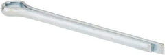 Made in USA - 3/32" Diam x 1-1/4" Long Extended Prong Cotter Pin - Grade 2, Zinc-Plated, Steel - Exact Industrial Supply