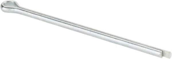 Made in USA - 3/32" Diam x 2" Long Extended Prong Cotter Pin - Grade 2, Zinc-Plated, Steel - Exact Industrial Supply