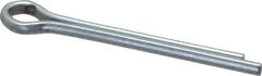 Made in USA - 1/8" Diam x 1-1/4" Long Extended Prong Cotter Pin - Grade 2, Zinc-Plated, Steel - Exact Industrial Supply