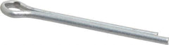 Made in USA - 1/8" Diam x 1-1/2" Long Extended Prong Cotter Pin - Grade 2, Zinc-Plated, Steel - Exact Industrial Supply