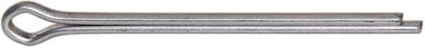 Made in USA - 1/8" Diam x 2" Long Extended Prong Cotter Pin - Grade 2, Zinc-Plated, Steel - Exact Industrial Supply