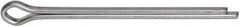 Made in USA - 1/8" Diam x 2" Long Extended Prong Cotter Pin - Grade 2, Zinc-Plated, Steel - Exact Industrial Supply