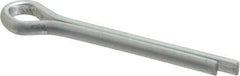 Made in USA - 5/32" Diam x 1-1/4" Long Extended Prong Cotter Pin - Grade 2, Zinc-Plated, Steel - Exact Industrial Supply