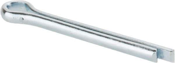 Made in USA - 5/32" Diam x 1-1/2" Long Extended Prong Cotter Pin - Grade 2, Zinc-Plated, Steel - Exact Industrial Supply