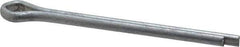 Made in USA - 5/32" Diam x 2" Long Extended Prong Cotter Pin - Grade 2, Zinc-Plated, Steel - Exact Industrial Supply