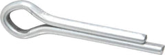 Made in USA - 3/16" Diam x 1" Long Extended Prong Cotter Pin - Grade 2, Zinc-Plated, Steel - Exact Industrial Supply