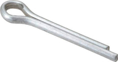 Made in USA - 3/16" Diam x 1-1/4" Long Extended Prong Cotter Pin - Grade 2, Zinc-Plated, Steel - Exact Industrial Supply