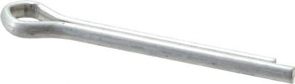Made in USA - 3/16" Diam x 1-3/4" Long Extended Prong Cotter Pin - Grade 2, Zinc-Plated, Steel - Exact Industrial Supply