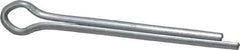 Made in USA - 3/16" Diam x 2" Long Extended Prong Cotter Pin - Grade 2, Zinc-Plated, Steel - Exact Industrial Supply