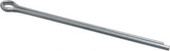 Made in USA - 3/16" Diam x 4" Long Extended Prong Cotter Pin - Grade 2, Zinc-Plated, Steel - Exact Industrial Supply