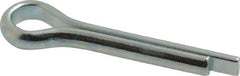 Made in USA - 1/4" Diam x 1-1/4" Long Extended Prong Cotter Pin - Grade 2, Zinc-Plated, Steel - Exact Industrial Supply