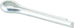 Made in USA - 1/4" Diam x 1-1/2" Long Extended Prong Cotter Pin - Grade 2, Zinc-Plated, Steel - Exact Industrial Supply
