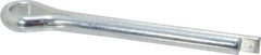 Made in USA - 1/4" Diam x 2" Long Extended Prong Cotter Pin - Grade 2, Zinc-Plated, Steel - Exact Industrial Supply