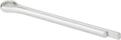 Made in USA - 1/4" Diam x 3" Long Extended Prong Cotter Pin - Grade 2, Zinc-Plated, Steel - Exact Industrial Supply