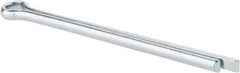 Made in USA - 1/4" Diam x 4" Long Extended Prong Cotter Pin - Grade 2, Zinc-Plated, Steel - Exact Industrial Supply