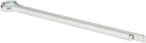 Made in USA - 5/16" Diam x 5" Long Extended Prong Cotter Pin - Grade 2, Zinc-Plated, Steel - Exact Industrial Supply