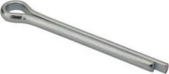 Made in USA - 3/8" Diam x 3-1/2" Long Extended Prong Cotter Pin - Grade 2, Zinc-Plated, Steel - Exact Industrial Supply