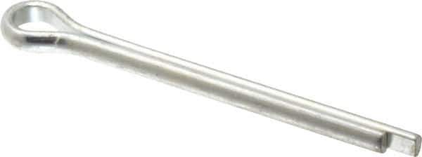 Made in USA - 3/8" Diam x 4" Long Extended Prong Cotter Pin - Grade 2, Zinc-Plated, Steel - Exact Industrial Supply