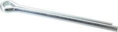 Made in USA - 1/2" Diam x 6" Long Extended Prong Cotter Pin - Grade 2, Zinc-Plated, Steel - Exact Industrial Supply