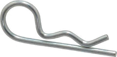 Value Collection - 5/16 to 3/8" Shaft Diam, 1-7/16" Long, 0.073" Wire Diam, Hair Pin Cotter - Grade 2 Spring Steel, Zinc-Plated Finish - Exact Industrial Supply